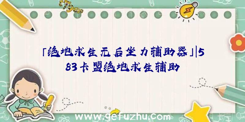 「绝地求生无后坐力辅助器」|583卡盟绝地求生辅助